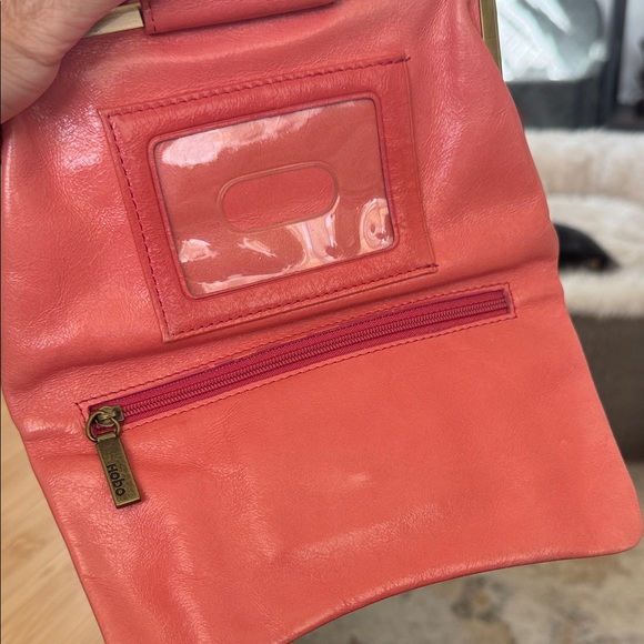 HOBO Pink Leather Frame-Clasp Wallet - Picture 12 of 15